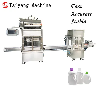 High Professional Technology Two-in-One Laundry Liquid Double-Head Filling and Capping Machine