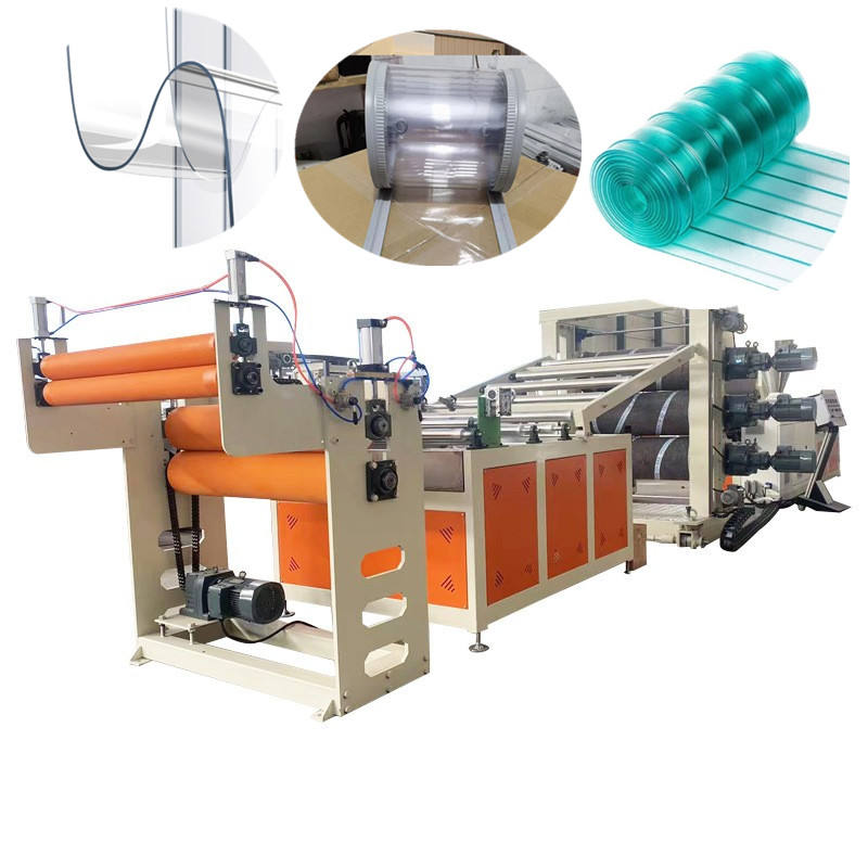 High Clarity Pvc Transparent Soft Curtain Production Line Sheet Extrusion Flexible Pvc Soft Door Curtain Manufacturing Equipment
